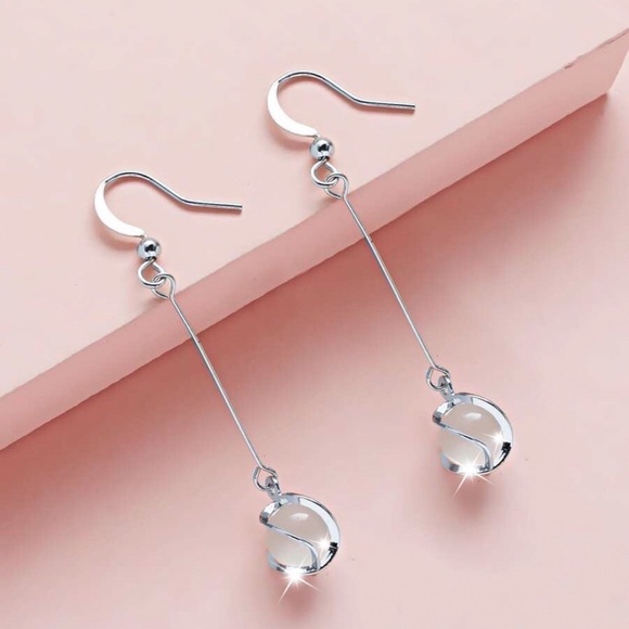 GlitzBlitz Boutique Jewelry - Any 2/$20! Silver Moon Drop Earrings
